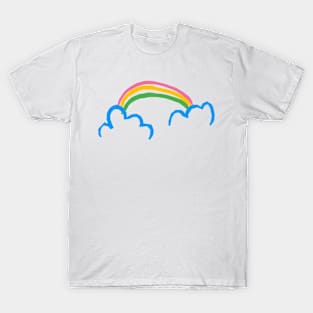 rainbow hands draw doodle art illustration T-Shirt